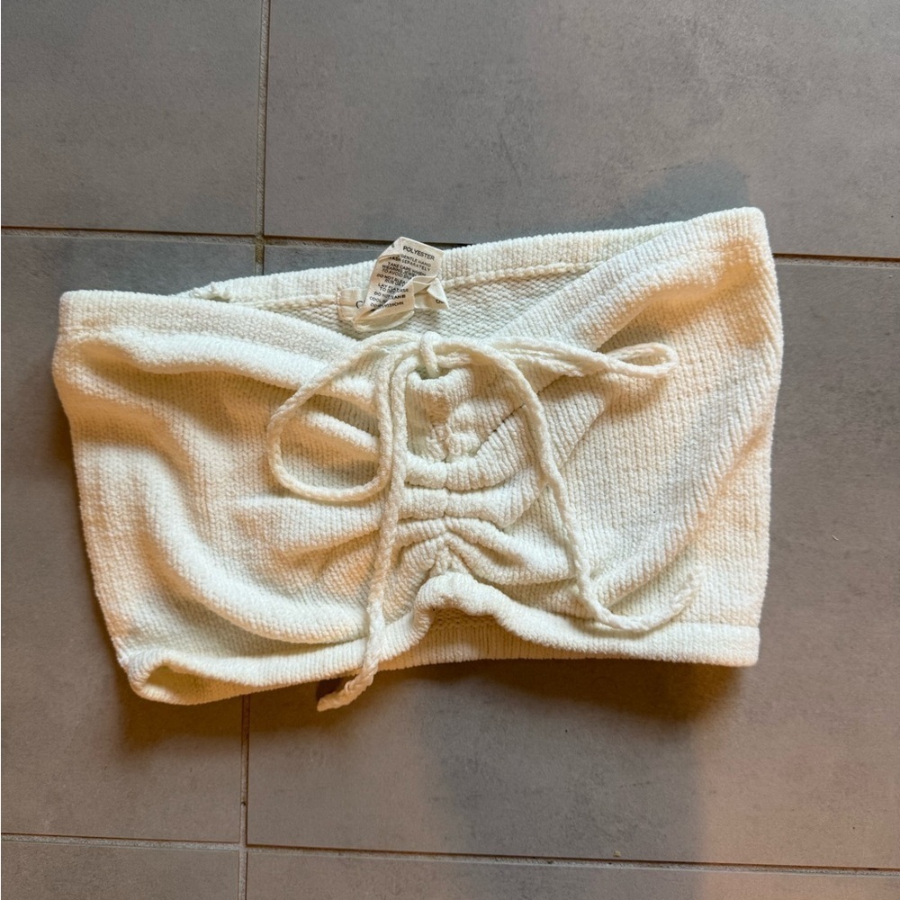 Glassons Cream Knit Tube Top